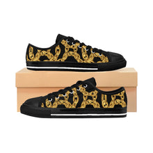 Load image into Gallery viewer, Hilderbrand Lifestyle Black Gold Linked Women&#39;s Sneakers
