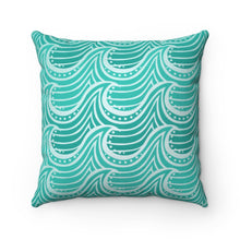 Load image into Gallery viewer, Hilderbrand Lifestyle Faux Suede Square Pillow (Waves)
