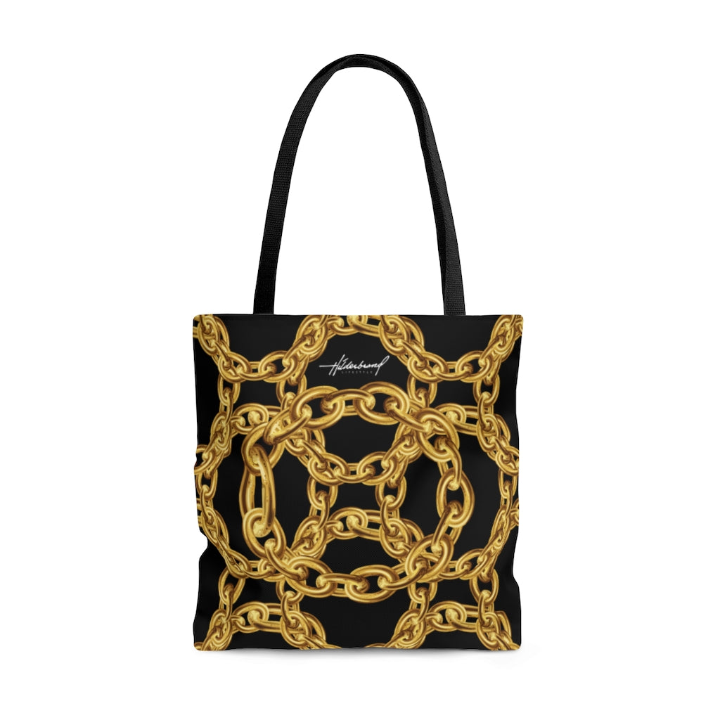 Hilderbrand Lifestyle Gold Link Tote Bag (Black)