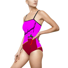 Load image into Gallery viewer, Hilderbrand Lifestyle Signature One-piece Swimsuit (Raspberry)
